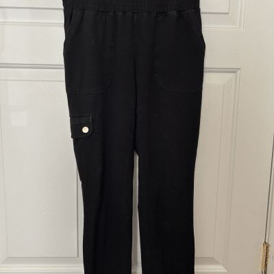 CHICO'S ZENERGY Women's Sz 00 US 0/2 Black Pull On Pants Cargo Pocket