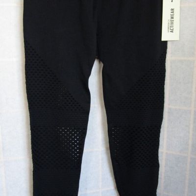 NWT Forever 21 Active Legging Black Airy Leg Nylon/Spandex Pants Women M