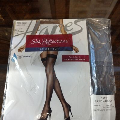 Hanes Thigh High Stockings Sheer, Sheer Toe, Style Q00720, Size CD, Barely There