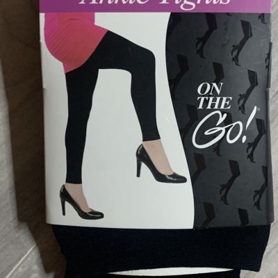 On The Go Ankle Tights Sz Medium Women Black New