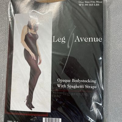 Leg Avenue Opaque Body Stocking With Spaghetti Straps One Sz Fits Most