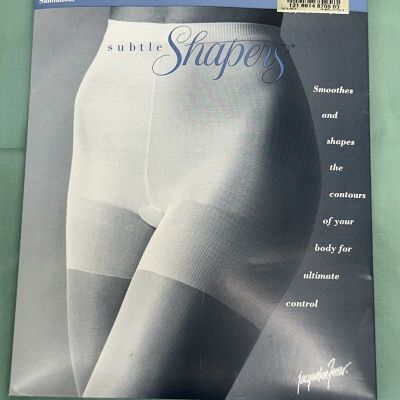 Subtle Shapers Panty Hose Queen Size Short Off Black AllOver Shaper JC Penny New