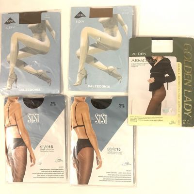 5pr GOLDEN LADY panty Hose Tights Stockings European Sisi Calzedonia Armonia L