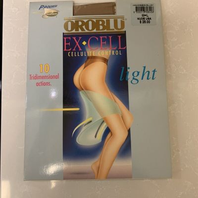 OROBLU EX CELL Light Size L Nude Cellulite Control Panty Hose Tights Nylons