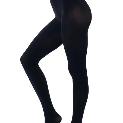 Women's 80 Denier Soft Opaque Tights, High Waist Solid Color Footed Pantyhose...