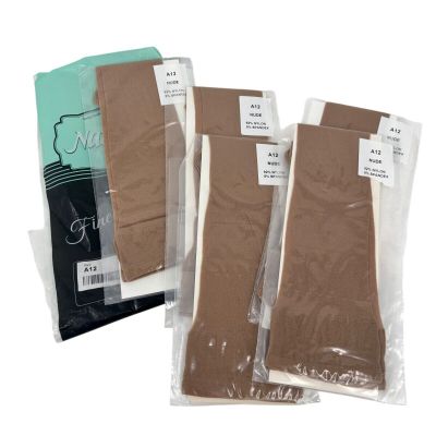 National Fine Hosiery Knee High Stockings Nude 5 Pairs Style A1 ONE PAIR MISSING