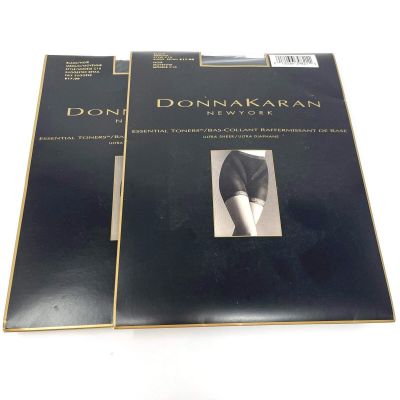 90s Donna Karan New York Vintage Black Essential Toners Pantyhose