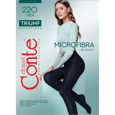 Tights Conte Triumf 220 Den Warm Thick Comfortable Footed Women Pantyhose