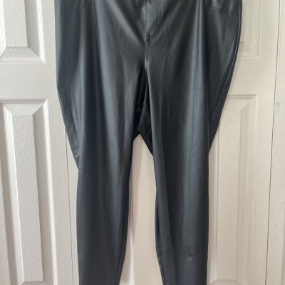 Women’s Torrid Black Leather Type Leggings Size 3