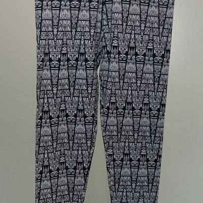 Victoria's Secret Pink Aztec Print Fashion Leggings Black & White L