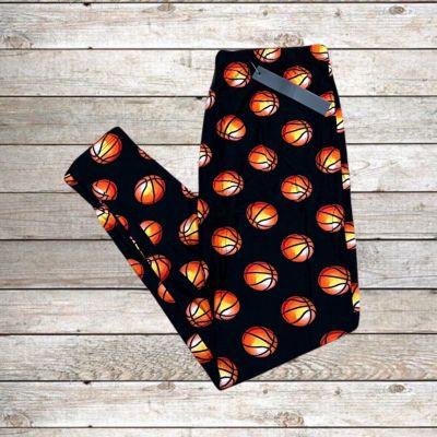 Women’s Leggings Depot Basketball Print Plus Size 3X-4X NWT Extra Stretchy Soft