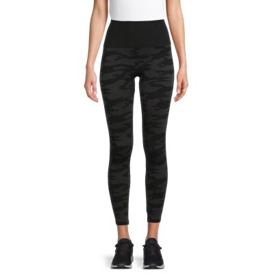 Warner's NEW Womens Twill Seamless Shaping Fashion Leggings Black L/XL $30