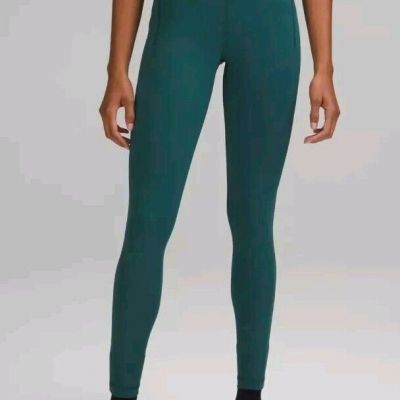 Lululemon Swift Speed HR Tight 28” Size 0 Brushed Luxtreme Teal Green High-Rise