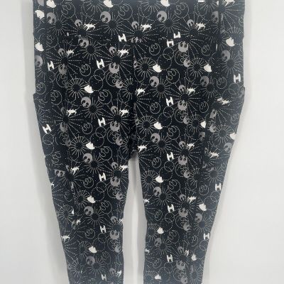 Women's Torrid Plus Size 4X Black Star Wars Capri Cropped Leggings W/ *Pockets*