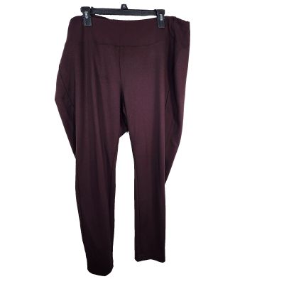 J Jill Womens Ankle Leggings Pants Size 3X Ponte Knit Pull On High Rise Eggplant