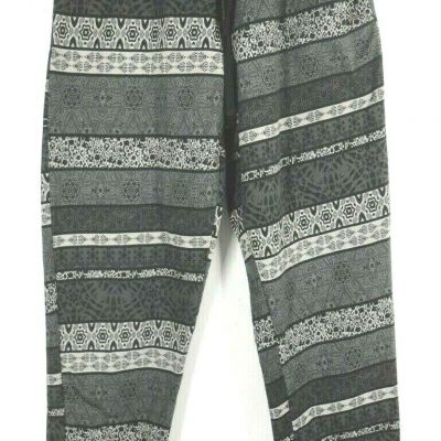 SHOSHO Women Leggings Pants SIZE M Winter Black and Gray Polyester Spandex