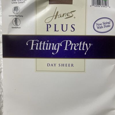 (133)  Hanes Plus  Fitting Pretty Day sheer  00P26 Little Color