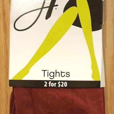 Hanes Raisin/Dark Red Control Top Tights Matte Opaque 0B406  - MSRP $12