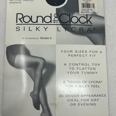 Round The Clock Silky Lycra Pantyhose Satin Style 62 Size C or B