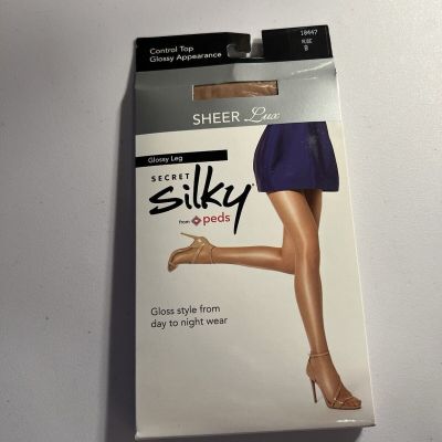 Secret Silky from Peds Sheer Lux Nude B 10447 Gildan Glossy Leg NIB