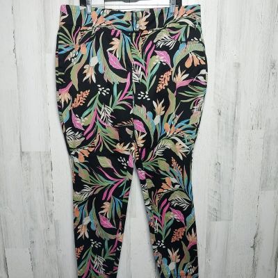 Terra & Sky Womens Plus Tropical Pockets Stretch Elastic Waist Jeggings Size 1X