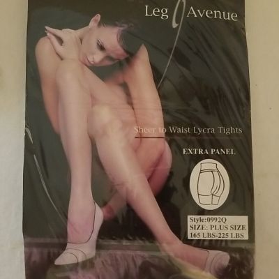 Brand New Plus Size Opaque Tights Pantyhose With Cotton Crotch Leg Avenue 0992Q