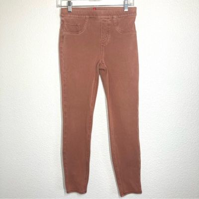 SPANX Jean-ish Ankle Leggings Bronzer Rust Brown shaping jeggings Small