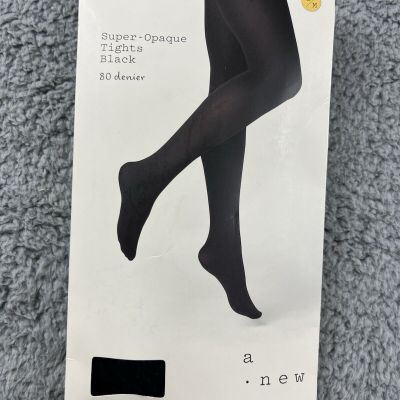 A New Day Women's 80D Control Top Super Opaque Tights  Size S/M