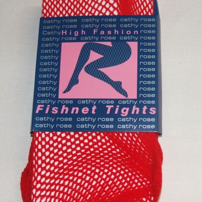 Fishnet tights pantyhose Cosplay Red one size NEW