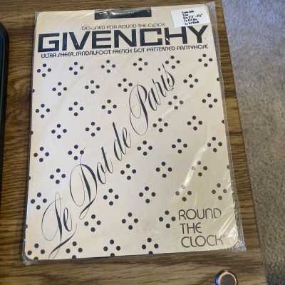 Givenchy Round the Clock Pantyhose, Le dot de Paris, Trim Sandalfoot NEW