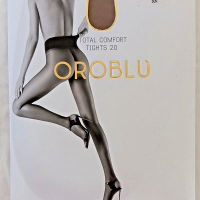 OROBLU Different 20 Denier Sun Nude Total Comfort Tights Size Small NEW