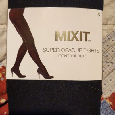 Mixit Black Super Opaque Tights Small