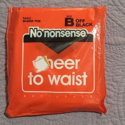 No Nonsense Sheer to Waist Size B Off black Pantyhose new in package