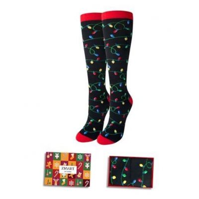 Christmas Gifts Stocking Socks For Women - Knee High Medium Light Black