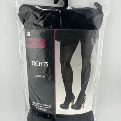 1 Pair  Black TIGHTS STOCKINGS~Adult Plus ~NIP Amscan Women’s Up to 200 Lbs