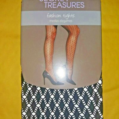 SECRET TREASURES 1 PAIR FASHION TIGHTS SIZE 3 BLACK ST12P