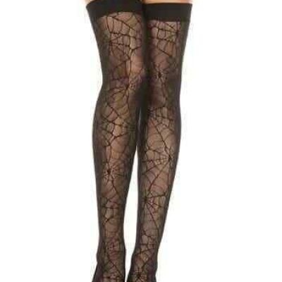 Women's Sheer Spiderweb Thigh Highs