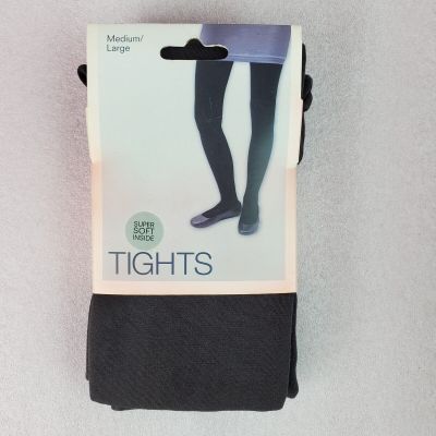 NEW Women's US M/L Super Soft Inside Warm Tights Slate Grey Gray 130-170 Lbs