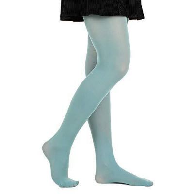 Fil de Jour France 50 Denier Opaque Plain Tights, Canard Blue, S/M Made in Italy