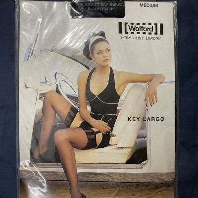 Wolford Vintage-1998 Key Largo Stockings B Sort Medium Black HOT!!