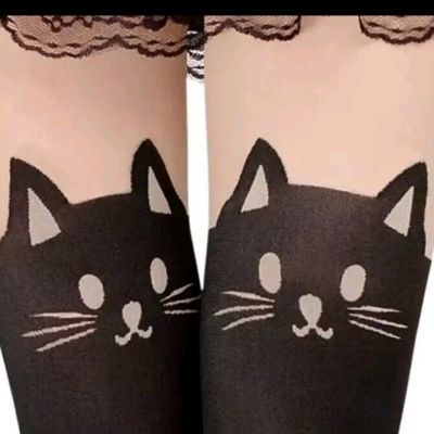 Kitty Gothic Anime  Thigh High Stockings