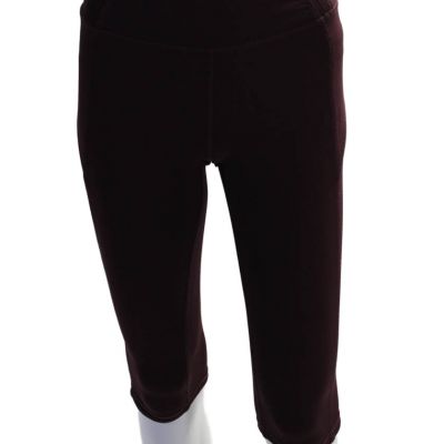 Lululemon Women's High Waist Athletic Workout Crop Legging Burgundy Size 6