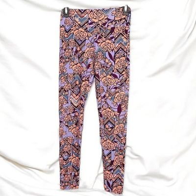 LuLaRoe Leggings Woman One Size 2-10 Bright Floral Pattern Activewear Super Soft