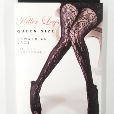 Yelete Killer Legs Fishnet Pantyhose Stocking Edwardian Lace Size Queen