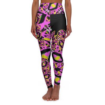 High Waisted Yoga Leggings, Fashion, Wearable Art,