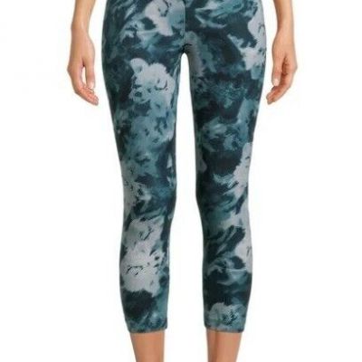 Time & Tru  NEW?Woman's High rise Capri legging size 3XL (22)~teal/gray marble