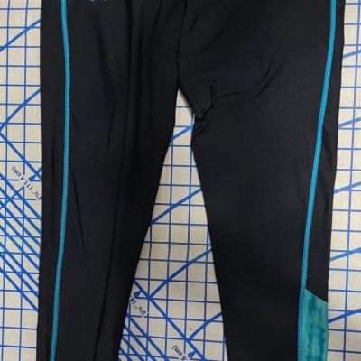 Under Armour Leggings Womens Size Large Black,Blue Compression Pants Work Out