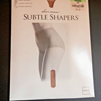 Sheer Caress Subtle Shapers Super Shaper SAND Girdle Top Average NIP JC Penny