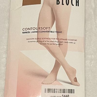 BLOCH T0982L Women's Ladies contoursoft adaptatoe Tights, Tan, Petite