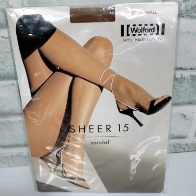 Wolford Sheer 15 Sheers 18096 XS Honey Sandaltoe Tights Nylons AUSTRIA